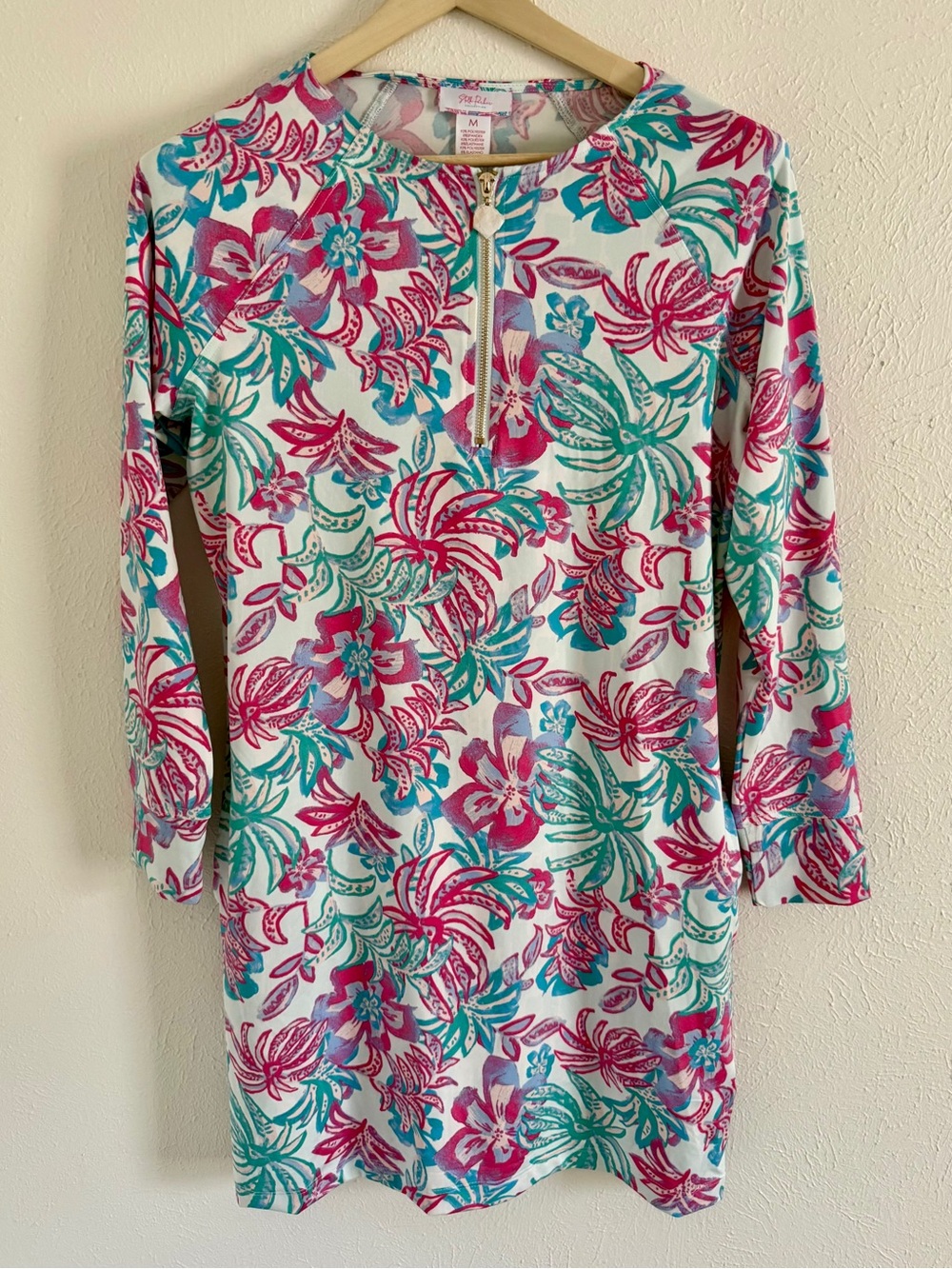 Stella Parker Collection Beach Dress UPF 50 Sun Protection Pockets stretch M NWT